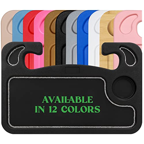 lebogner Bling Steering Wheel Tray, Car Food Trays for Eating, Laptop, Tablet, iPad Or Notebook, Hook On Auto Steering Wheel Desk Table, Fits Most Vehicles, Car Accessories, Black with Rhinestones - color: Black, With Rhinestones