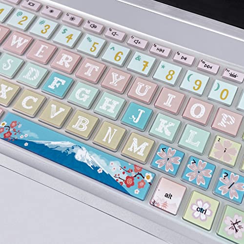 Keyboard Cover for 15.6 HP Laptop 15-fc 15-fd 15t-fd 15z-fc Series, HP Pavilion 15-eg 15t-eg 15-eh 15-er, 17z-ca 17-cn 17-cp 17z-cp Series, Sakura - color: Sakura