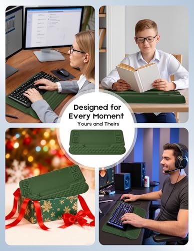 Wrist Rest with Keyboard Stand and Storage Slot, Ergonomic Computer Keyboard Wrist Rest, Soft Memory Foam, Non-Slip Base, Wrist Pad for Keyboard Pad with Wrist Support for Work Study Game