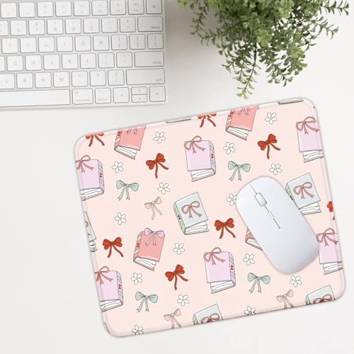 Mouse Pad for Desk with Stitched Edge, Premium Cute Washable Mouse Pads. Computer Mousepad with Non-Slip Rubber Base, Mousepads for Laptop, 9.25x7.75x0.12 inch (Cozy Read) - color: Cozy Read