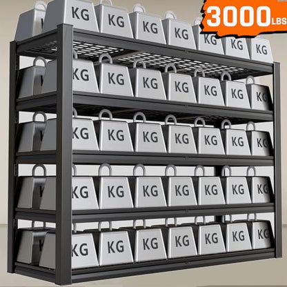27" D Storage Shelves, Garage Shelving Heavy Duty Metal Adjustable Garage Shelves, Shelving Units Industrial Shelving for Warehouse, 62" W x 27" D x 78" H,2 Pack - size: 62"Wx78"Hx27"D | 5 Tier