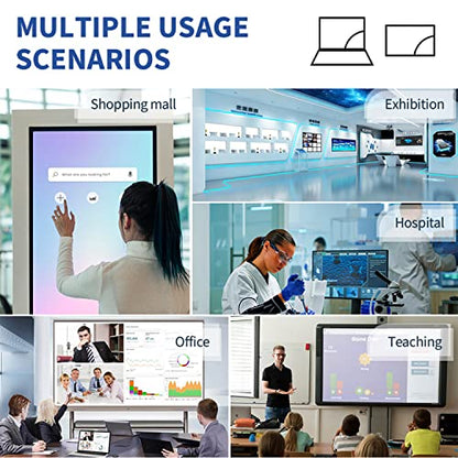 55 inch Interactive Touchscreen Monitor, Smart Board with 4K Display, Win-10 Electronic Whiteboard Touch Screen PC for Office and Classroom, Core i3 RAM 4G & ROM 128G - style: Win 10-i3-128G
