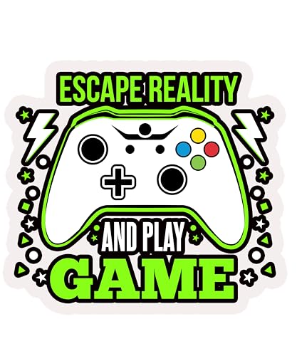 Gaming Funny Gamer Sticker, 5 inches - Wall, Car Bumper Sticker, Decal Waterproof Removable (A) - color: A