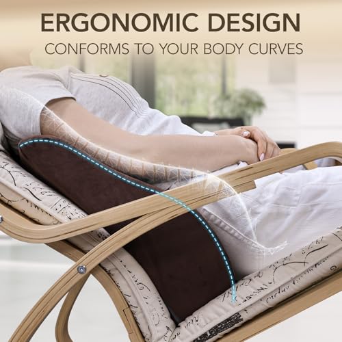 SofGlowly Lumbar Support Pillow for Recliner,Large Memory Foam Back Support Cushion for Sofa & Gaming Chair, Ergonomic Backrest Pillow Comfortable Couch Cushion with Machine Washable Cover,Coffee - color: Coffee