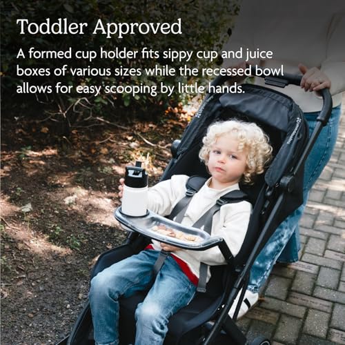 UPPAbaby Snack Tray for Minu V3 Stroller – Tray + Cup Holder - Quick Attachment - Dishwasher Safe - Folds with Stroller