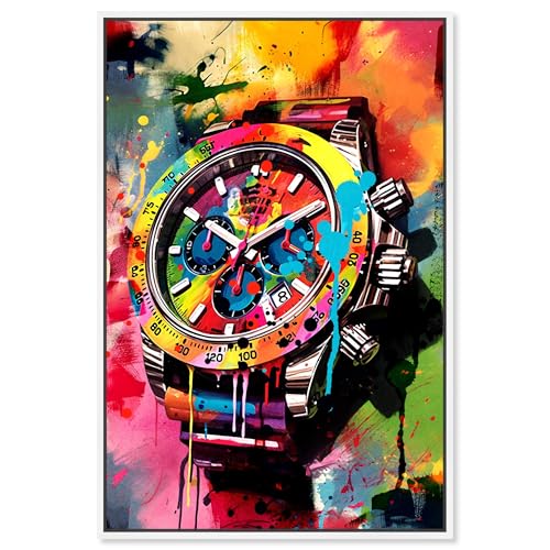 Watch For Legends Canvas Urban Graffiti Wall Art by Notoriart, White Frame, 10" x 15" - color: White Frame, size: 16"L x 11"W