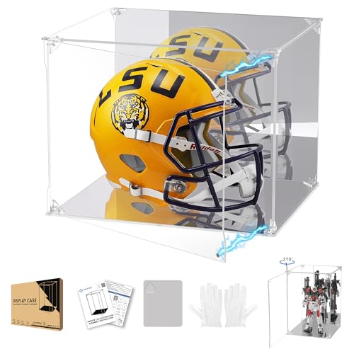 Clear Acrylic Display Case with Mirrored Back and Base, UV Protected Acrylic Box with Magnetic Door, Dustproof Display Box Showcase for Collectibles, Figures, Models, Toys (15.7x12x12inch) - size: 15.7x12x12 inch