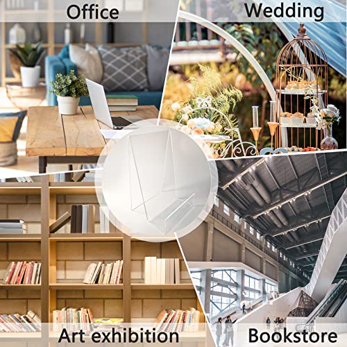 6'' x 4'' Acrylic Book Display Stand Clear Easel with Ledge Tablet Holder for Displaying Books, Pictures, Notebooks, CDs, Artworks, etc (Large) (6)