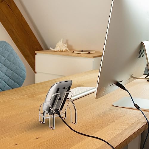 Mouse Holder Stand for Apple Magic Mouse 1 & 2 Easy Charging, Mouse Display Stand Compatible with Magic Mouse and Slim Flat Mice, Clear Acrylic Small Mouse Desktop Holder - style: sofa shape