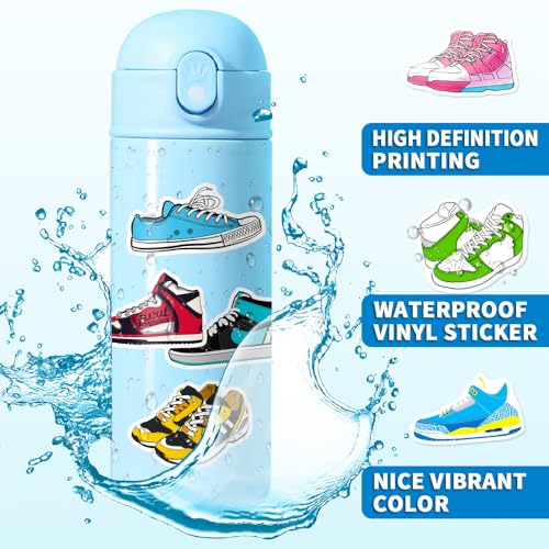 50 pcs Sneaker Stickers, Basketball Shoe Stickers for Skateboards, laptops, Guitar, Water Bottles, Bikes, Luggage