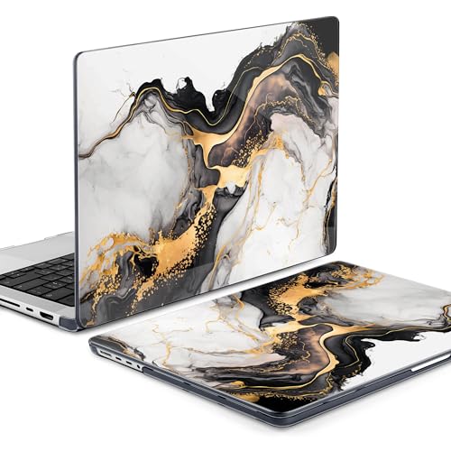 DONGKE Compatible with MacBook Pro 16 Inch Case (2026-2021 Release, M5 M4 M3 M2 M1 Pro/Max Chip), Plastic Hard Shell Cover with Keyboard Cover & Screen Protector for MacBook Pro 16", Abstract Marble - color: Abstract Marble D159