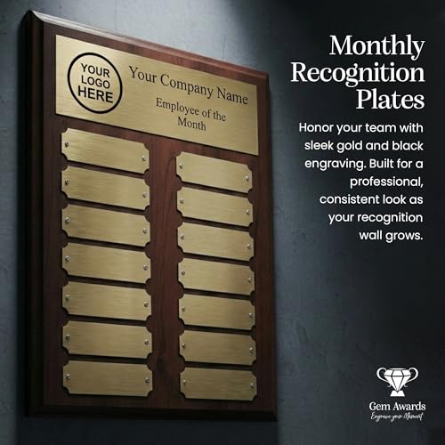 Employee of the Month Plate Inserts (Gold) - color: Gold