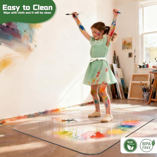 PET Office Chair Mat for Carpet - 36" X 48'' X 0.2" Thick Clear Shatterproof Office Chair Mat, Easy to Unroll and Lay Flat, Superior Glide, Heavy Duty Protection for Office Home Hardwood and Carpets - size: 36" X 48" - 5 MM PET