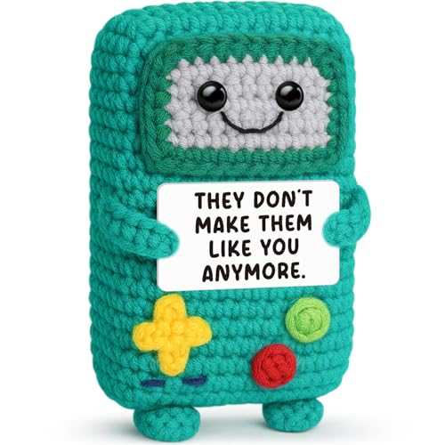 Busy Gaming Life Funny Gamer Gifts for Men, Happy Birthday Gift for Dad Boy Friend Uncle Brother, for Women Men, Birthday Decorations, Positive Handmade Crochet Gifts for Gamer - style: Anymore