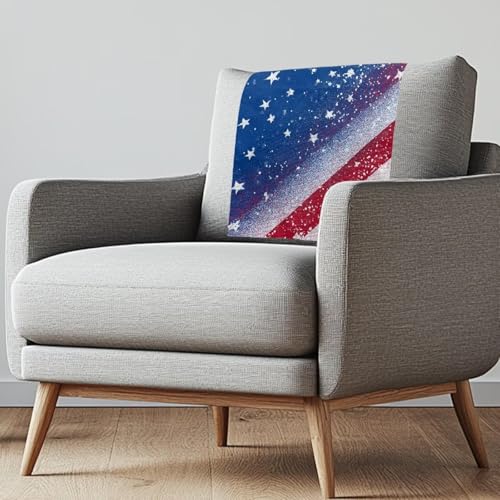 American Flag Print Headrest Cover for Recliner Chair, 4th of July Recliner Headrest Protector 16.53 x 26.18 inch Sofa Head Protector Furniture Protectors for Recliners Sofa Slipcovers - color: American Flag Vintage