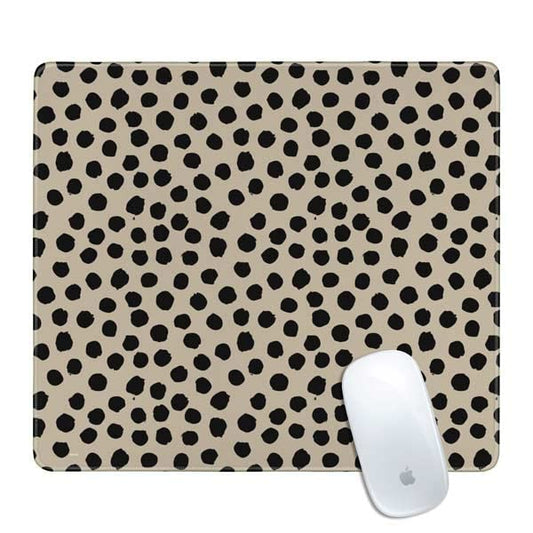 Skinit Small Gaming Mouse Pad - Cheetah Spots Design with Stitched Edges, Waterproof, Non-Slip Rubber Base, Desk Mat for Keyboard & Mouse, 12.6" x 11" inches - color: Brown - PTTRNS01, size: 12.6" x 11"