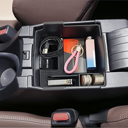 Center Console Organizer Compatible with Toyota Corolla Cross (XG10) 2022 2023 2024 2025 2026 and Corolla 2019-2026 E210, Maximize Space with Tray, Charging Port Coin Holder for Armrest Black