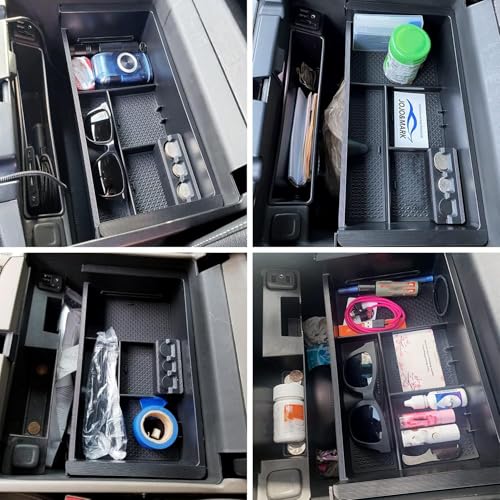 Center Console Organizer Tray Compatible with 2014-2018 GMC Sierra Accessories, (2015-2020) Yukon/Chevy Tahoe Silverado Suburban, Armrest Storage Box Replaces 22817343(Black) - color: Black