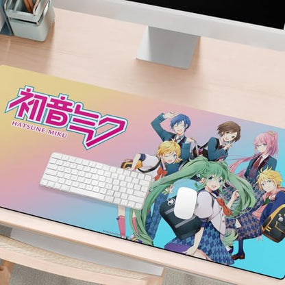 Head Case Designs Officially Licensed Hatsune Miku High School Graphics 37.4 x 15.75 x 0.16 inches (900 x 400 mm) - XL Gaming Office Desk PC Keyboard Mouse Mat Pad - color: High School, size: 37.4" x 15.8"