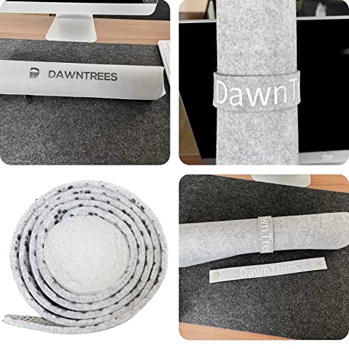 DAWNTREES Felt Desk Pad,Large Keyboard Mat,Wool Desk Mat,Extra Large Felt Mouse Pad for Computers,Laptops, Offices and Homes. (Light Gray) - color: Light Gray