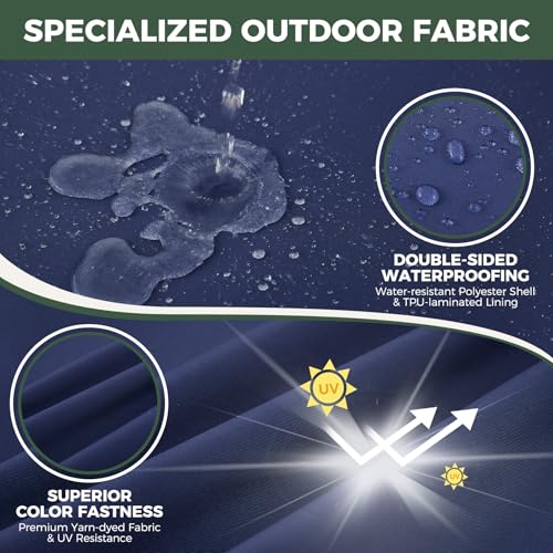 Outdoor Cushions for Patio Furniture, Outdoor Seat Cushion Set 24 x 24 x 5.75 Inch, Waterproof & Fade Resistant Outdoor Chair Cushions, Deep Seat Patio Cushion with Removable Cover, Navy Blue - color: Navy Blue, size: 24*24+5.75/25*22.5"