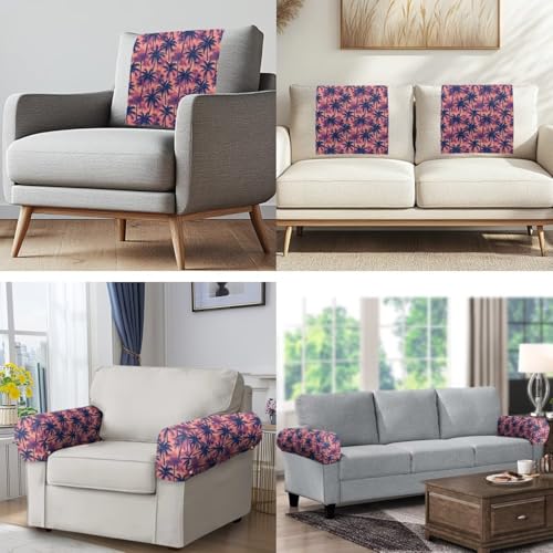 Retro Patterns Sofa Headrest Armrest Cover Set Non Slip Sofa Covers Furniture Slipcovers Soft Breathable Couch Headrest Protector Fade Resistant Print Head Protector Covers - color: Retro Patterns