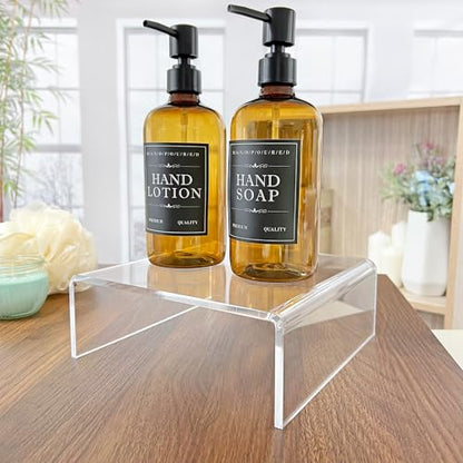 Plymor Clear Acrylic Short Square Display Riser, 3" H x 8" W x 8" D (1/4" thick) - size: 3" x 8" x 8"