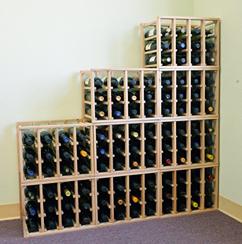 sfDisplay.com,LLC. 24 Bottle Modular Stackable Wine Rack Stack As Many Sets Together (4 Sets = 96 Bottle Capacity) - size: 4 Sets = 96 Bottle Capacity