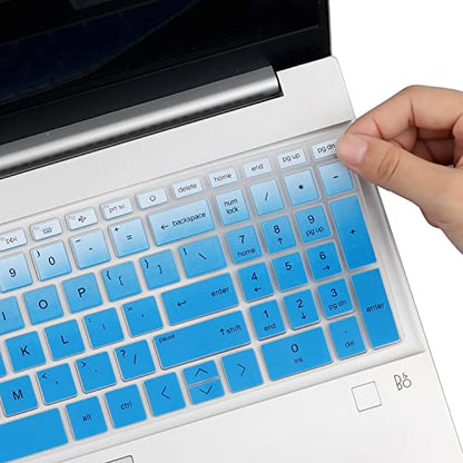 Keyboard Cover for HP 17.3" Laptop 17-cn/cp 17t-cn 17t-cn400 17z-cp000 17-cn4153cl 17-cn3327dx 17-cn2077nr 17-cn3399nr 17-cn4153cl 17-cn4065cl 17-cn3103nr 17-cn0003dx 17-cn3097nr 17-cn3053cl 17t-cn200 - color: GradualBlue(Regular Letters)