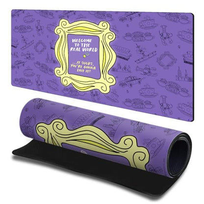 Head Case Designs Officially Licensed Friends TV Show Peephole Frame Graphics 23.62 x 11.81 x 0.12 inches (600 x 300 mm) - L Gaming Office Desk PC Keyboard Mouse Mat Pad - size: 23.62 x 11.81 x 0.12 inches (600 x 300 mm) - L