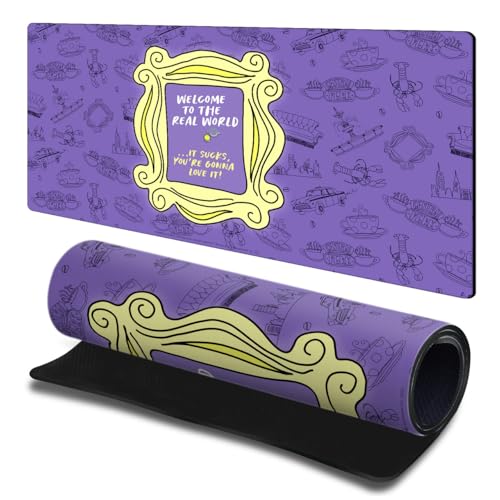 Head Case Designs Officially Licensed Friends TV Show Peephole Frame Graphics 23.62 x 11.81 x 0.12 inches (600 x 300 mm) - L Gaming Office Desk PC Keyboard Mouse Mat Pad - size: 23.62 x 11.81 x 0.12 inches (600 x 300 mm) - L