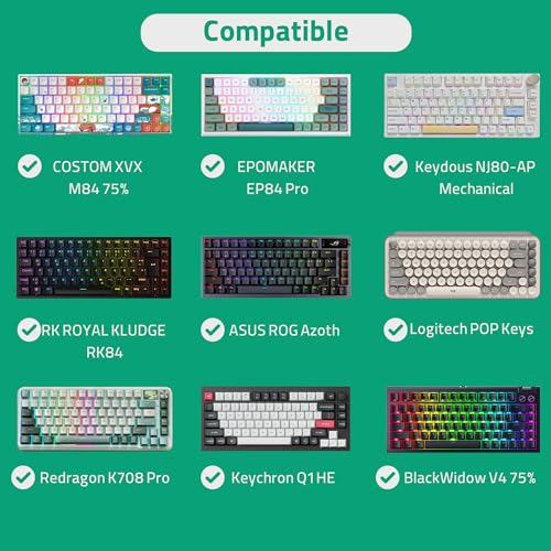 GEEKRIA 75% Keyboard Hard Shell Case, Compatible with Razer BlackWidow V4 75%, YUNZII B75 PRO, Keychron Q1 HE/Q1 Ultra, Aula S75 PRO Travel Carrying Bag for 84 Key Computer Keyboard (Slim) - size: Slim
