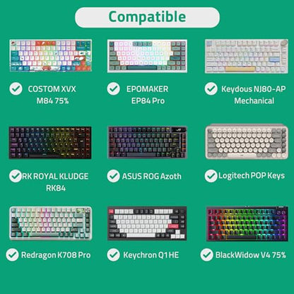 GEEKRIA 75% Keyboard Hard Shell Case, Compatible with Razer BlackWidow V4 75%, YUNZII B75 PRO, Keychron Q1 HE/Q1 Ultra, Aula S75 PRO Travel Carrying Bag for 84 Key Computer Keyboard (Slim) - size: Slim