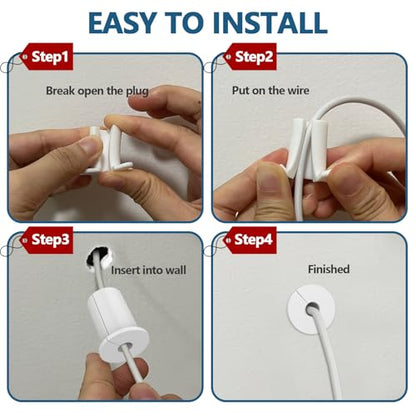 2PCS White 3/4inch starlink Wall Cable Pass Through Bushing Grommets Accessories (2PCS White Starlink Grommets)