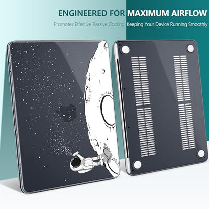 DONGKE Compatible with MacBook Neo 13 Inch Case 2026 A3404 A18 Pro chip & Touch ID, Plastic Hard Shell with Keyboard Cover, Screen Protector & Dust Plugs, Astronaut - color: Astronaut