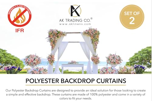 AK TRADING CO. 10 feet x 8 feet IFR Polyester Backdrop Drapes Curtains Panels with Rod Pockets - Wedding Ceremony Party Home Window Decorations - Olive Green - color: Olive Green