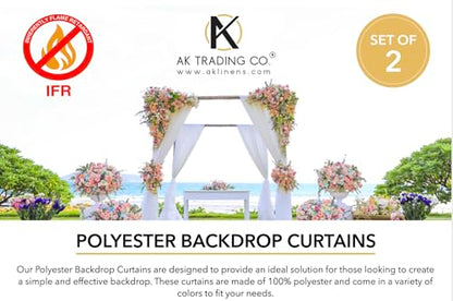 AK TRADING CO. 10 feet x 8 feet IFR Polyester Backdrop Drapes Curtains Panels with Rod Pockets - Wedding Ceremony Party Home Window Decorations - Dark Teal - color: Dark Teal
