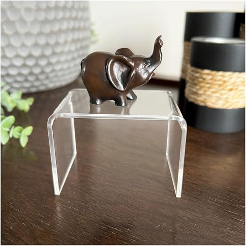 Plymor Clear Acrylic Rectangular Display Riser, 2" H x 3" W x 2" D (1/8" thick) - size: 2" x 3" x 2"