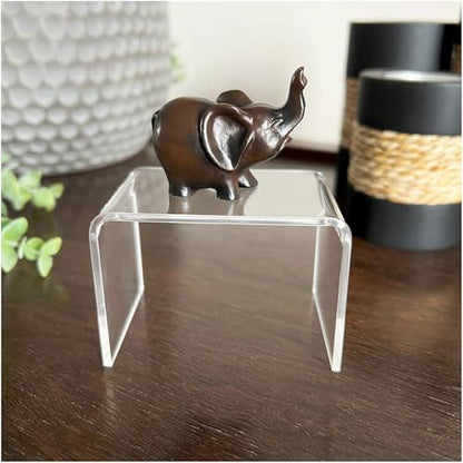 Plymor Clear Acrylic Rectangular Display Riser, 2" H x 3" W x 2" D (1/8" thick) - size: 2" x 3" x 2"