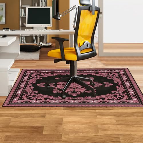 Office Chair Mat for Hardwood Floor Desk Mat, Computer Gaming Mat (Pink, 36"x48") - color: Pink, size: 36“x48”