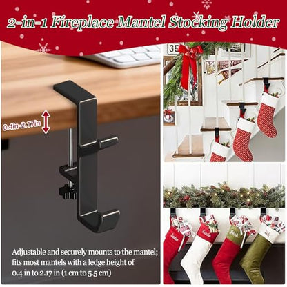 Desk Mount Bag Holder Hook Clamp,On Backpack Hanger Portable Desk Mount Headphones Holder for Reduce Desk Clutter Table Desk Table Hanging Storage (1 Pcs-Double Hook Black) - color: 1 Pcs-Double Hook Black