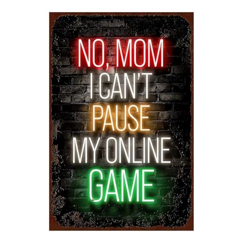 12x8in Neon Metal Game Sign Game Room Hobby Accessories | teen collectibles,retro posters,arcade merch,male novelties - color: PM321003, size: 12" x 8"