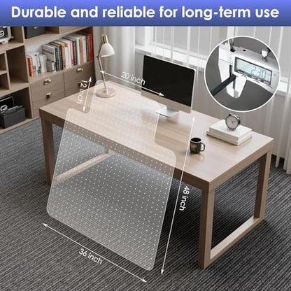 Kuyal Office Chair Mat for Carpet, 36x48 Clear Heavy Duty Computer Chair Mat with Lip, Under Desk Protector Carpeted Floors Mat, Easy Chair Movement,Ship Flat - size: 36" X 48" with Lip