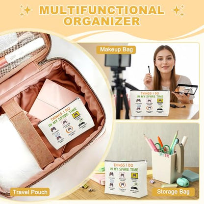 Mxrymvu Gaming Gifts for Women Makeup Bag Gamer Gifts for Game Lover Video Game Gift for Sister Friends Niece Gaming Lovers Cosmetic Bag for Birthday Graduation Christmas Zipper Travel Toiletry Pouch