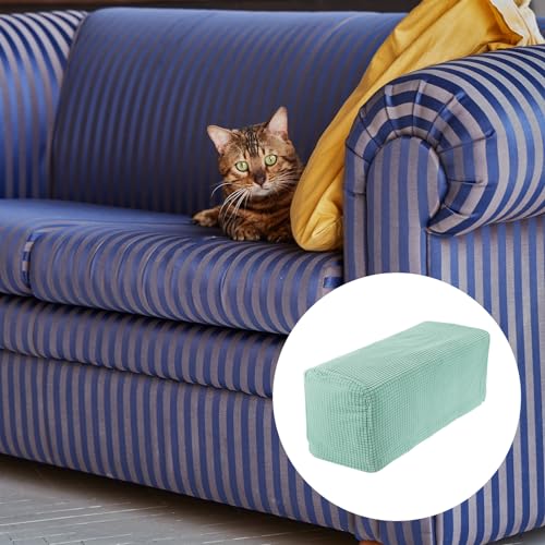 uxcell 2pcs Stretch Armrest Covers for Chairs/Sofas, Couch Arm Covers with Twist Pin, Furniture Protector Slipcovers Mint Green - color: Mint Green