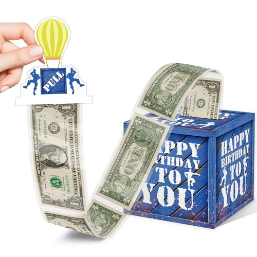 Surprise Money Box for Cash Gift Set - Gaming Birthday Money Box Gifts Pull, Fun Gifts for Kids Boys Teens Video Game Lover, Birthday Party Decorations (35 Pcs Transparent Bags) - color: Game 003