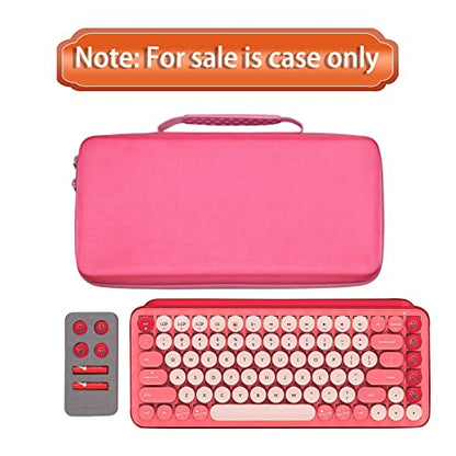 LTGEM Case Compatible with Logitech POP ICON Combo Bluetooth Keyboard and Mouse Combo, Office Travel Carrying Storage Bag - Rose+Gray(Case Only) - color: Rosy
