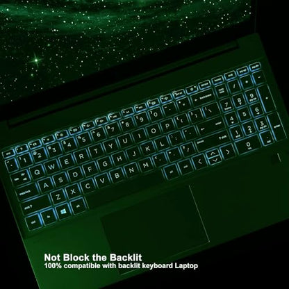 Keyboard Cover for HP 15.6" Laptop, HP Pavilion 15.6, HP Laptop 15t 15z 17t 17z 15-fc 15-fd 15-eg 15-er 15-eh 17-cn 17-cp Seires 15-fc0099nr 15-fd0023dx 15-er1051cl 15t-eg300 17t-cn300 17z-cp200 - color: Clear(Regular Letters)