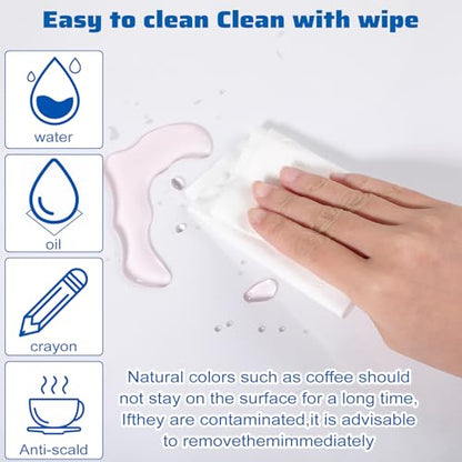 Clear Desk Mat 35.4"×15.7" Large Transparent Computer Desk Mat Non-Slip PVC Desks Protector Pad with Round Edge, Heat Resistant Waterproof Transparent Writing Pad for Home and Office