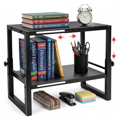 Locker Organizer Shelf, Adjustable Width and Height, Stackable Metal Locker Shelf,Locker Organizer Shelves Ideal for School, Office,Gym Lockers